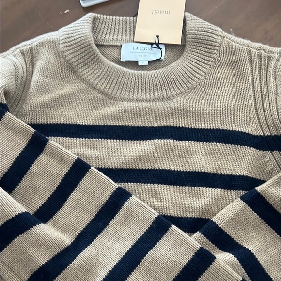 La Ligne Tan and Black Crew Neck Sweater - Picture 4 of 4